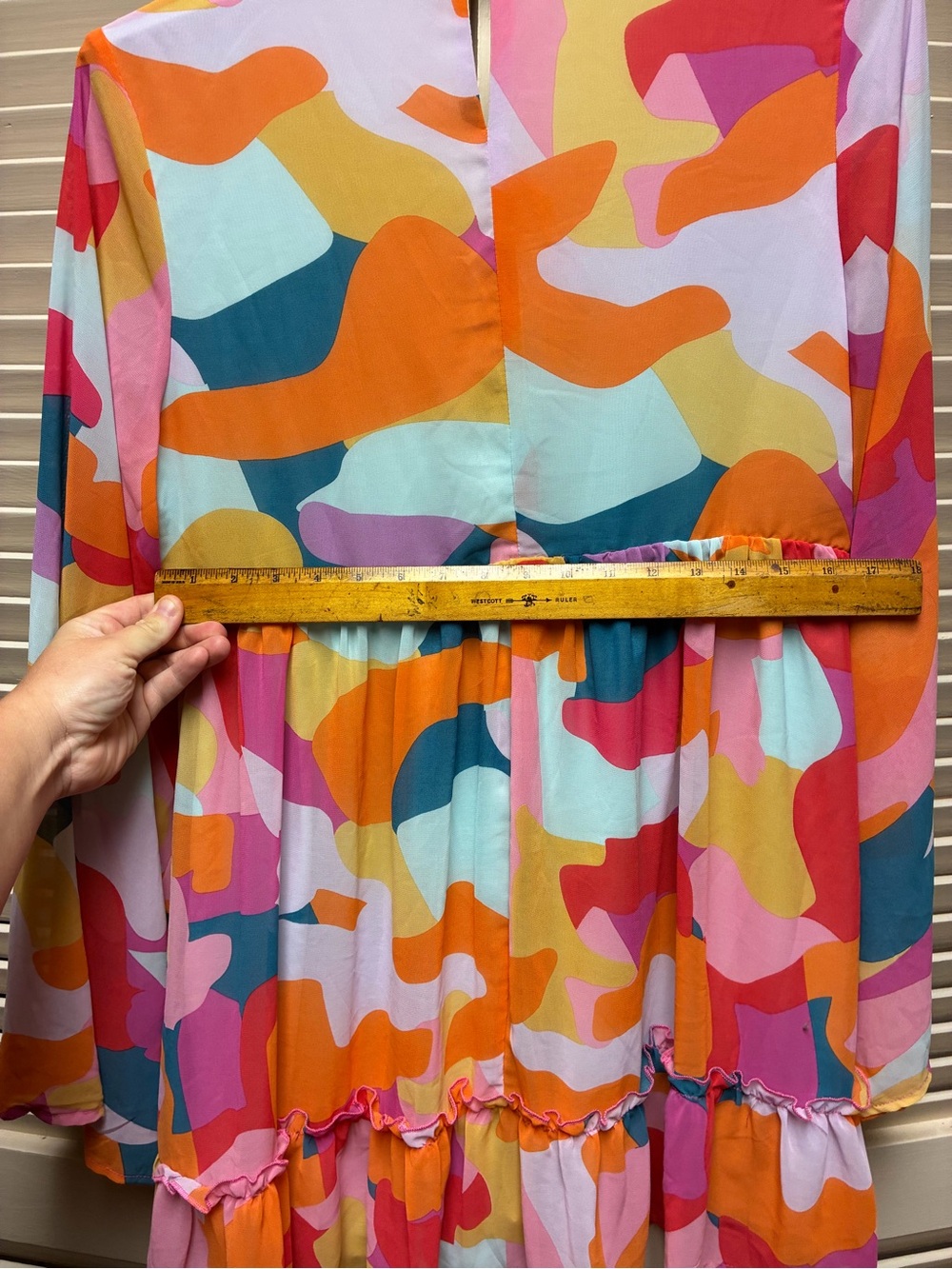 Multi-Color Abstract Print Tiered Women’s Skirt